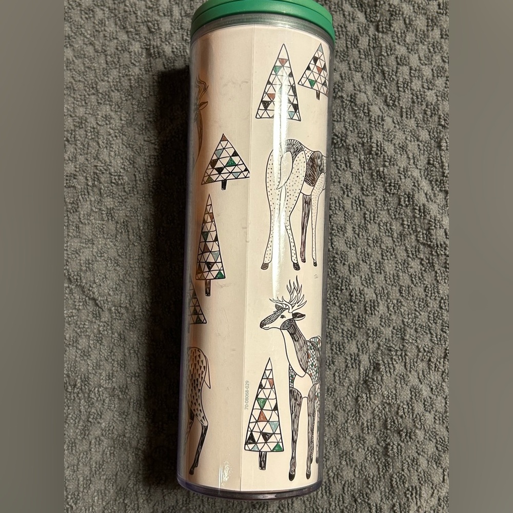 Starbucks Festive Tumbler with Green Lid 16 oz - Picture 3 of 11